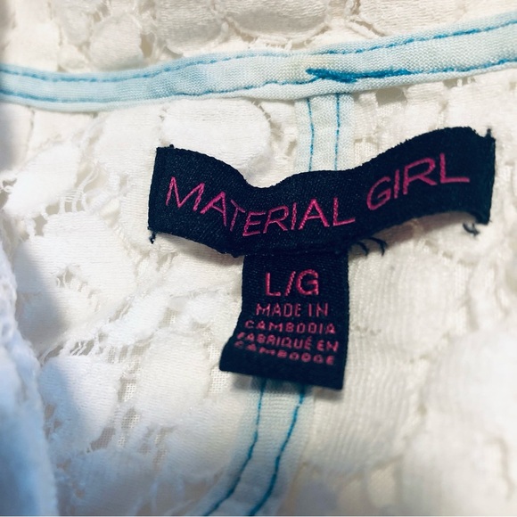 💜3/$30 Material Girl Junior Large White Lace Blazer Jacket - Picture 13 of 15